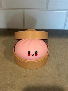 Pink Dumpling Squishy Toy in Tan Case - Kids Accessories